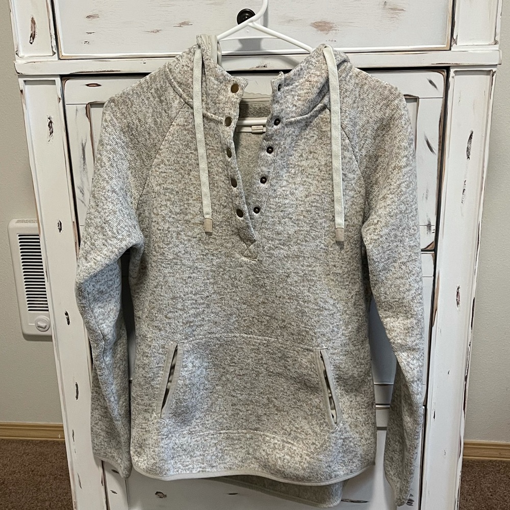 Thread & Supply button down, multi-colored sweater